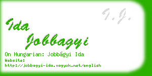 ida jobbagyi business card