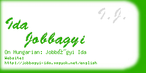 ida jobbagyi business card